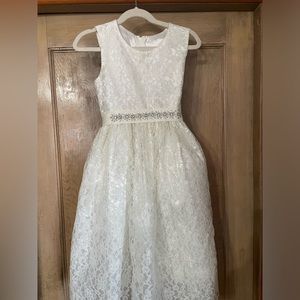 Girls Size 8 Cinderella Couture White Dress